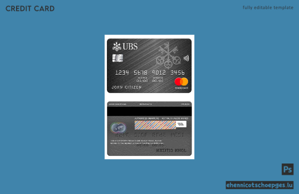 Beispielvorschau für die Mastercard der UBS Bank Monaco